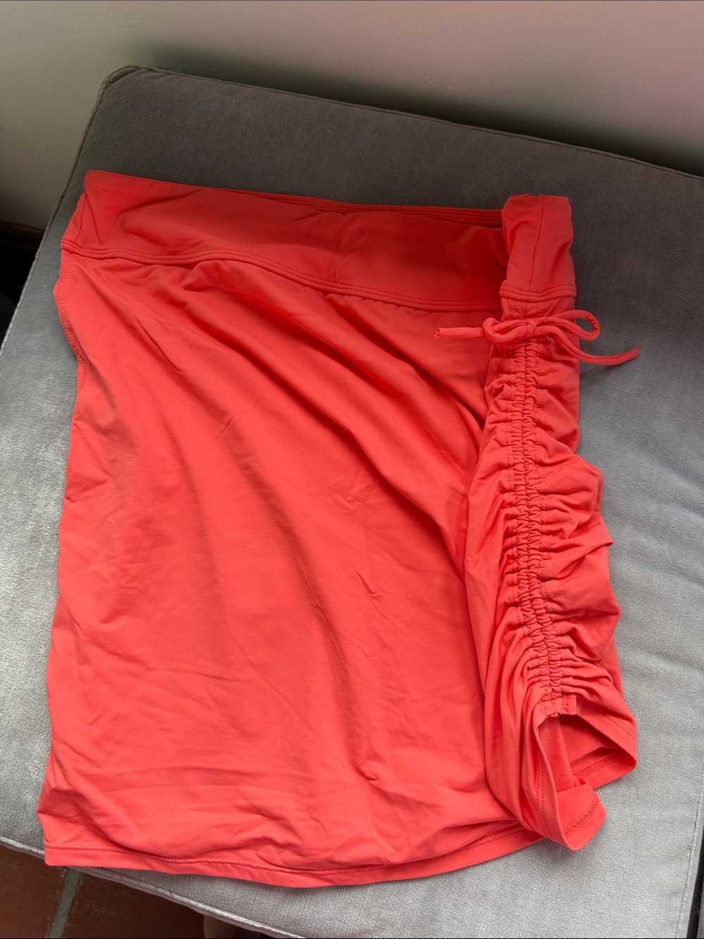 Athleta Coral Swim Skirt with Side Ruching